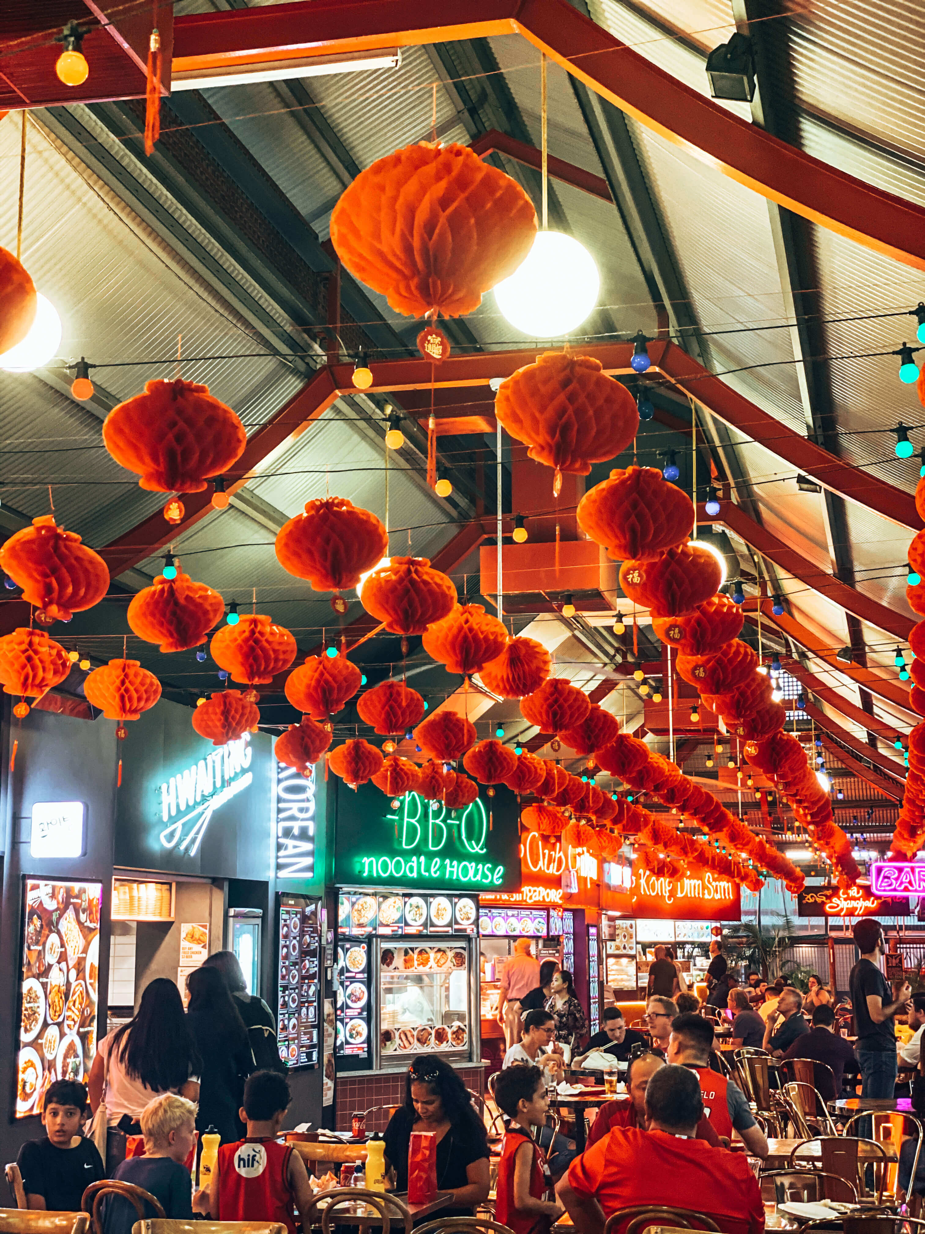 Red Chinese Lanterns Old Shanghai Perth Food Markets